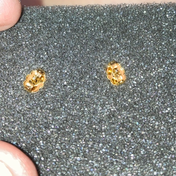 Vintage Faceted Crystal Avon pierced Earrings - Picture 2 of 4